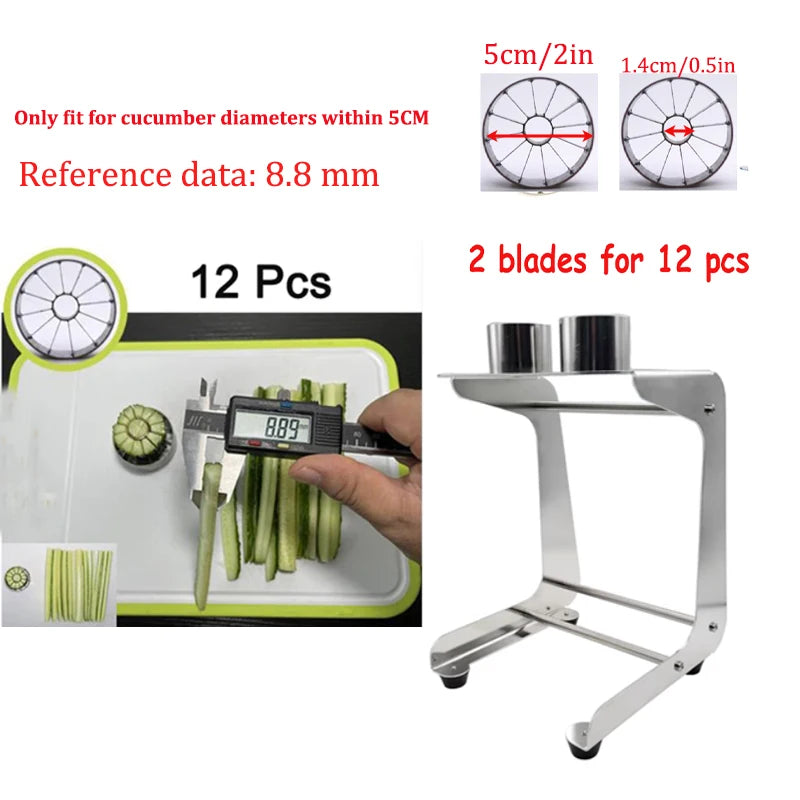 Manual Cucumber Strip Cutter Machine 304 stainless steel Eggplant slicer Carrot Strip Cutter for Sushi Shop