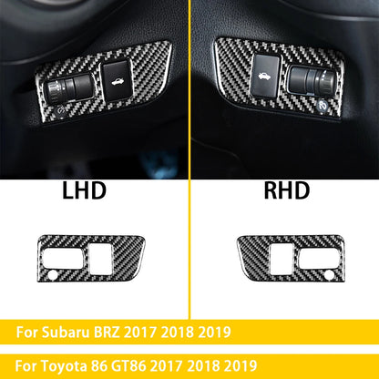 For Subaru BRZ Toyota 86 GT86 2017 2018 2019 Carbon Fiber Car Accessories Gear Shift Cup Holder Air Conditioning Trim Sticker