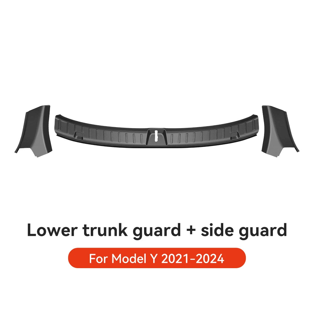 YZ For Tesla Model Y Juniper 2026 Trunk Sill Plate Protector TPE Rubber Protector Tesla Threshold Bumper Pad Prevent Scratching