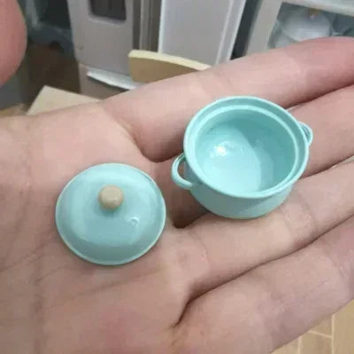 Dollhouse Miniature Kids Furniture Items Mini Alloy Hearth/Gas burner/Pan/Pot Set Kitchen Toys Kitchen Furniture Accessories