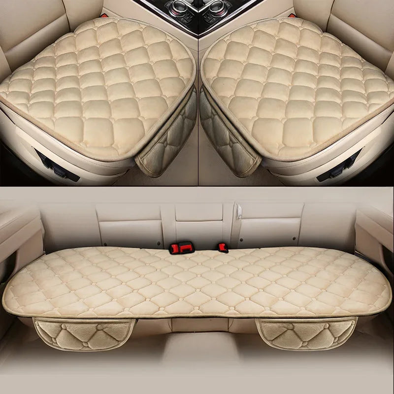 Car Seat Covers, Warm Seat Cushion Protector, Plush Seat Cover, Universal for Sedan, Hatchback, SUV, Autumn, Winter