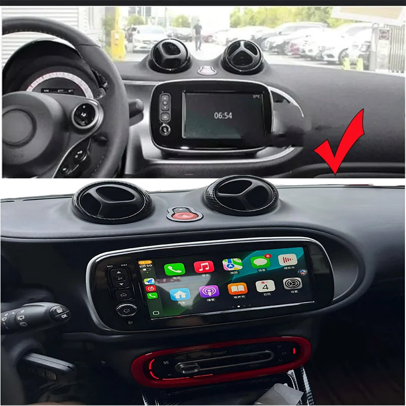 8inch Multimedia Navigation GPS Screen Android Auto Carplay Radio for Benz Smart 453 Fortwo 2014-2020 Car Autoradio