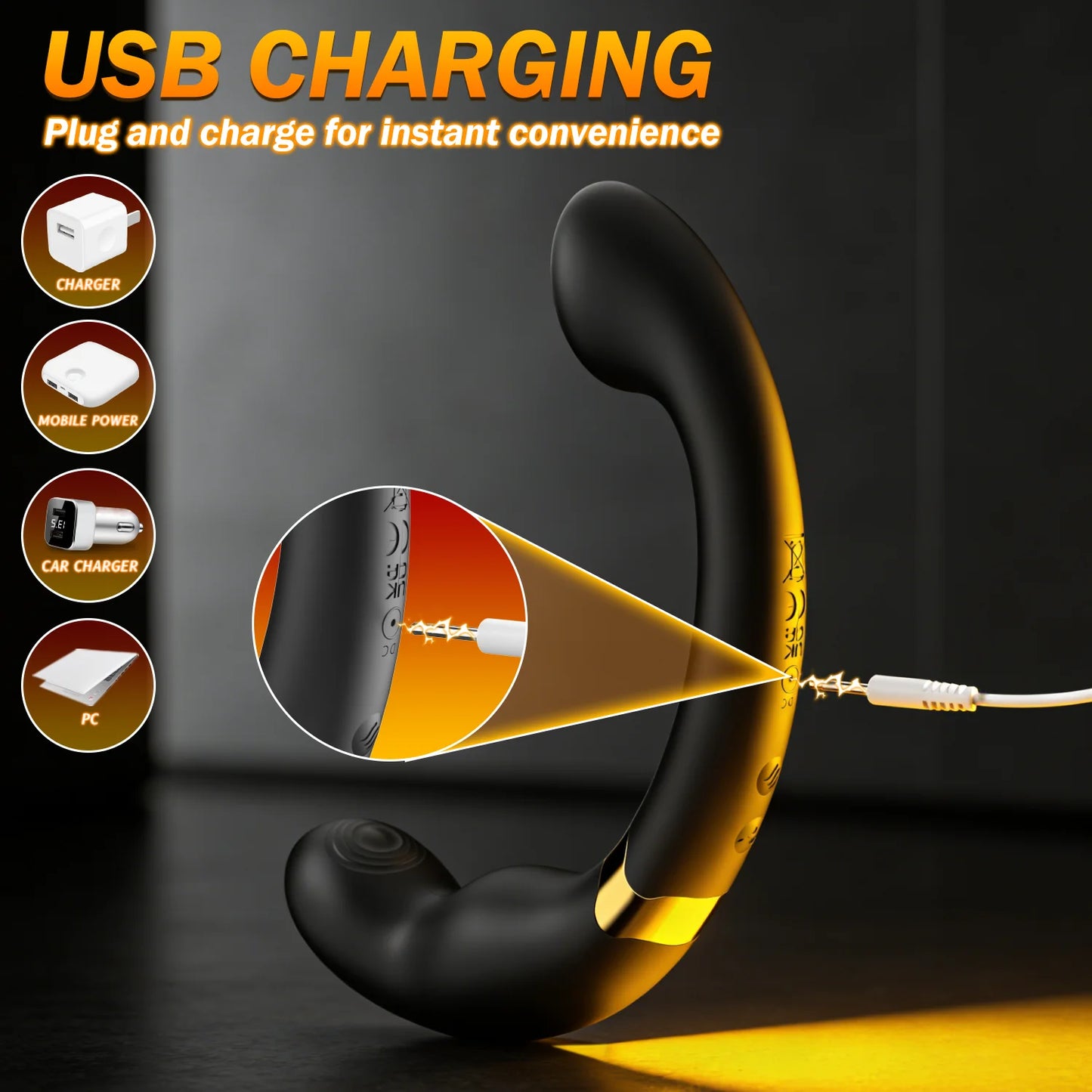 Male Anal Sex Toys Prostate Massager Vibrator for Men Gay Tapping Vibrating Curved Anal Dildo Butt Plug for Men Women Couples