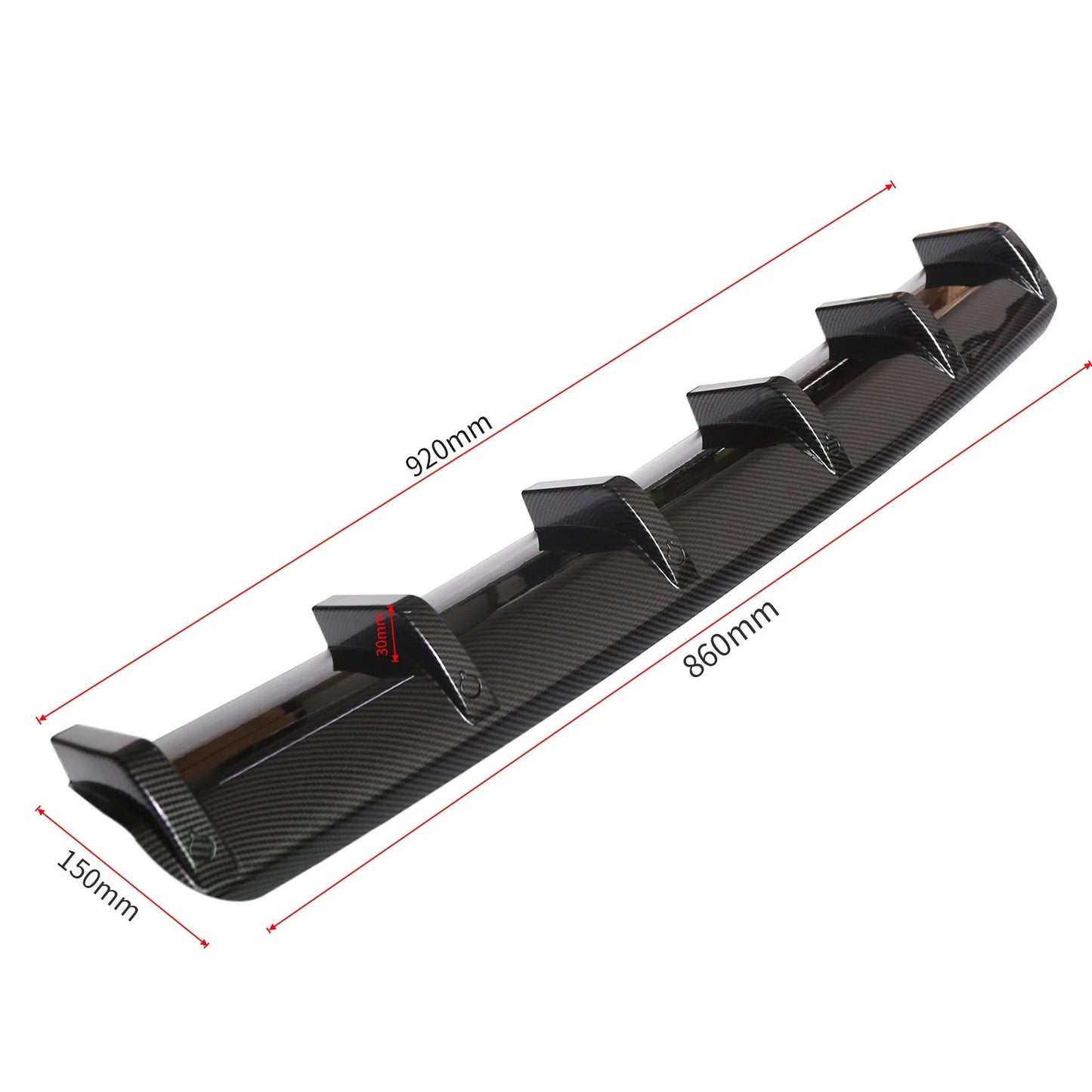 For F0rd Mustang S197 2004-2014 Car Rear Bumper Side Diffuser Lip Spoiler Splitter Spoiler Shark 6 Fins Wing Body Kit