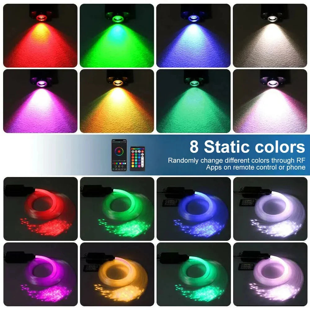 Starry Sky Roof LED Ambient Light RGB APP Control USB Car Interior Ceiling Atmosphere Lamp Universal for Sedan SUV Truck Decor