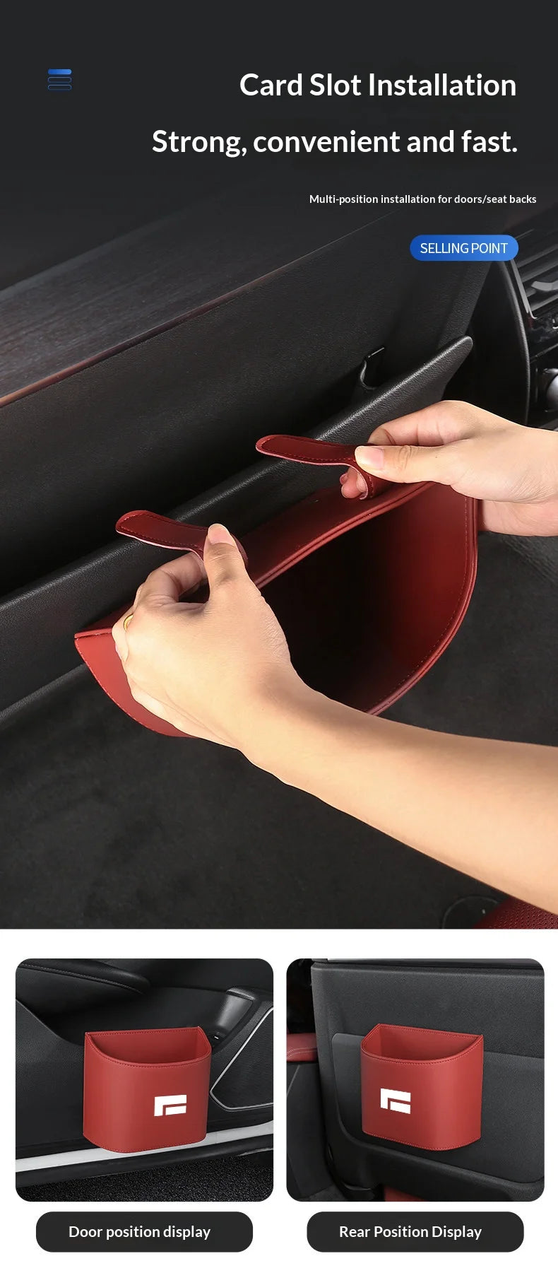 Suitable for Rox 01 ADAMAS car trash can suspension storage box car door side cup holder umbrella bucket storage box