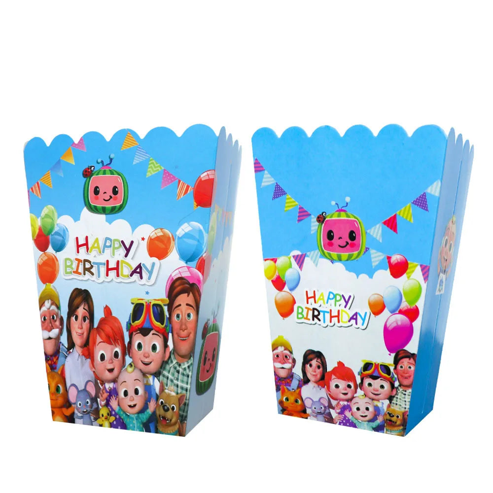 Cocomelon Birthday Party Decoration Tableware Set Birthday Cup Plate Napkin Tablecloth Cake Topper Balloon Party Favors Gifts