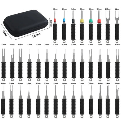 Auto Terminal Extractor Tool Kit with Storage Case Car Electrical Connector Release Tools for Vehicle Wiring Harness Repair