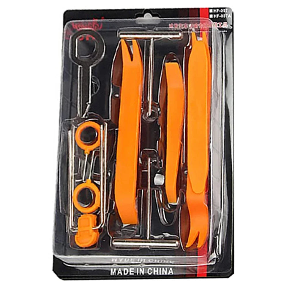 Automobile disassembly tools, plastic lifting plates, prying plates, interior panel clips, disassembly and assembly screwdrivers