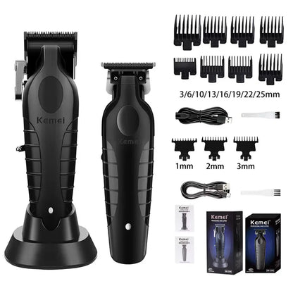 New Kemei Original Hair Clipper Kit KM-2296 KM-2299 KM-T95 Rechargeable Electric Hair Trimmer Barber Professional Shaver For Men