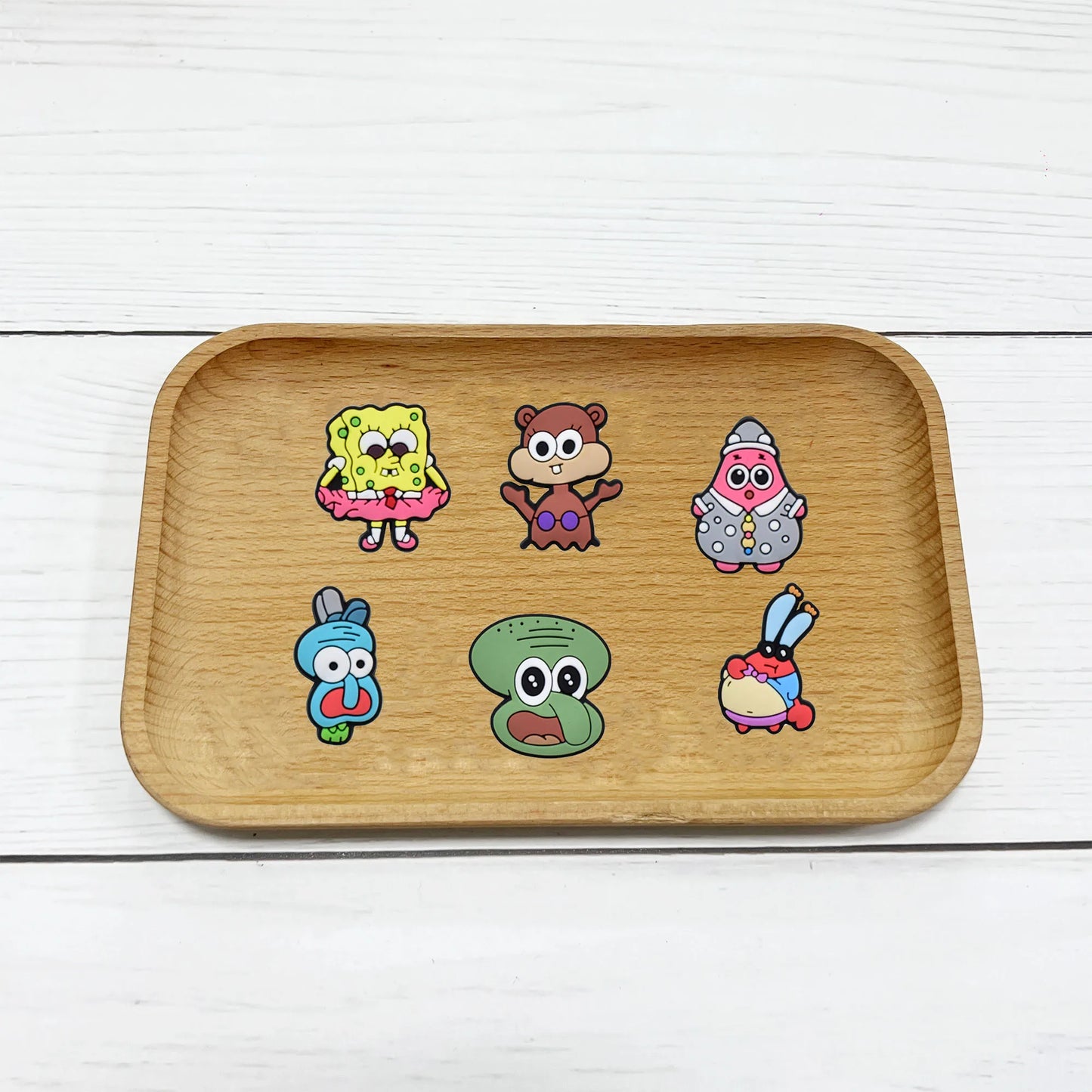 17/50/100Pcs SpongeBob SquarePants Shoes Charms Cartoon Clog Sandal Garden Shoe Decoration Accessorie Buckles Kids Party Gifts