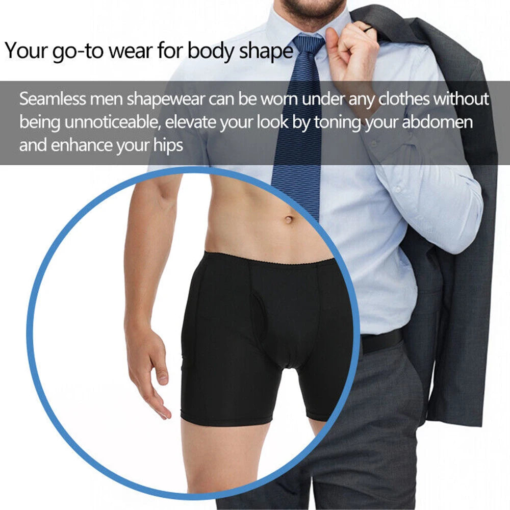 Men's Boxer Shorts Padded Breathable Butt Beautiful Thick Butt Sexy Fake Fleshy Hip Panties Boxer Panty Underwear Body Shaper