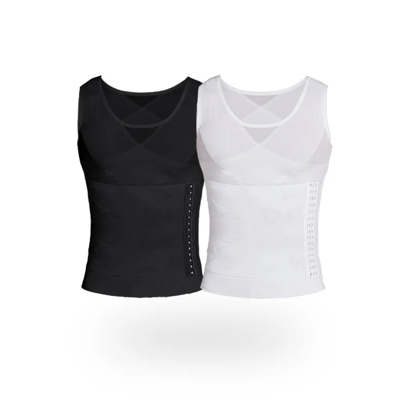 1pcs Men's shapewear Tops waist body Shaping Short Sleeves Abdomen Shapewear Waist Trainer T Shirt Tummy Slimming Sheath Corset