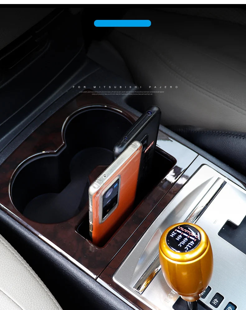 V97 V93 V87 For Mitsubishi Pajero Central Control Cup Holder Shogun Drinks Holders Deepened Montero Interior Accessories