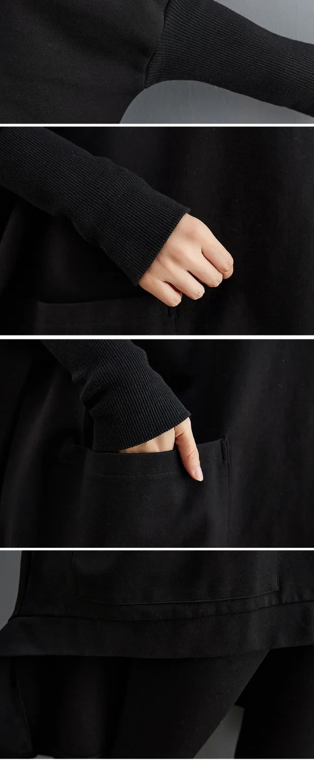 plus Size High Collar Casual Long Sve Sweatirt for plus Size Women Autumn Faion Comfortable Loose Fit Slimming Effect
