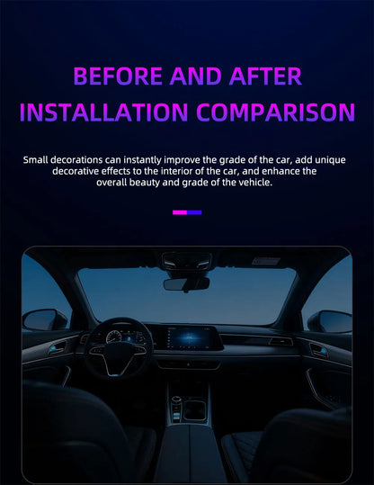 6/10/14/18in1 Led Acrylic Car Waterfall Lamp Ambient Light 213 Rainbow Color Symphony APP Remote Controll Atmosphere Lamp Kit