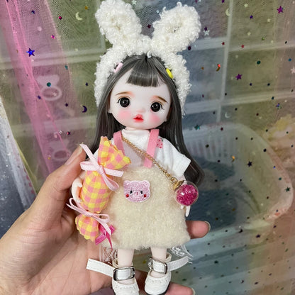 Original Bjd Diy Dress Up Doll 1/8 Joint Mobility Fashion Princess Doll 3d True Eye Girl.S Birthday Full Set Accessories Gift