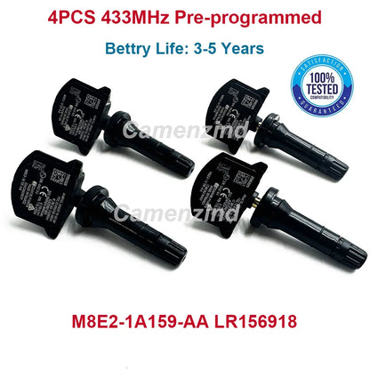 4PCS M8E2-1A159-AA LR156918 M8E21A159AA Tire Pressure Monitor TPMS Sensor For 2020-2023 Land Rover Defender 433MHz M8E2 1A159 AA