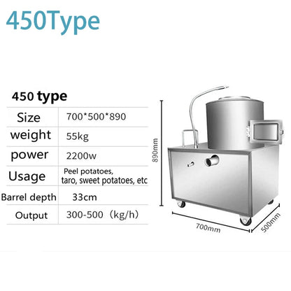 Electric Potato Peeler Industrial Machine Hot Selling Taro Slicer Commercial Kitchen Equipment for Potato Cutting