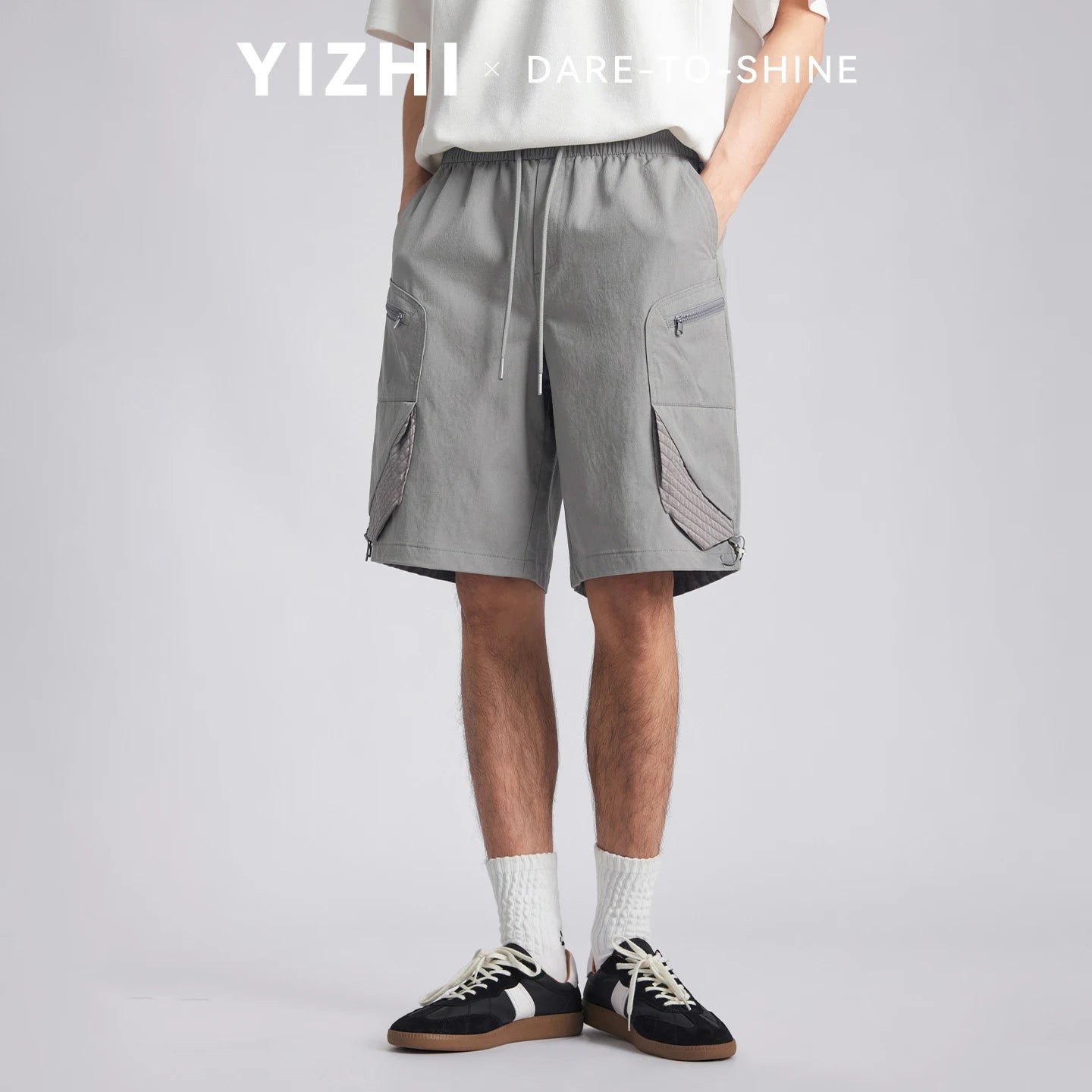 Fashion Men Quick Dry Breathable Outdoor Cargo Shorts 2026 Summer Loose Multi Pocket Retro Casual Commute Five Points Shorts