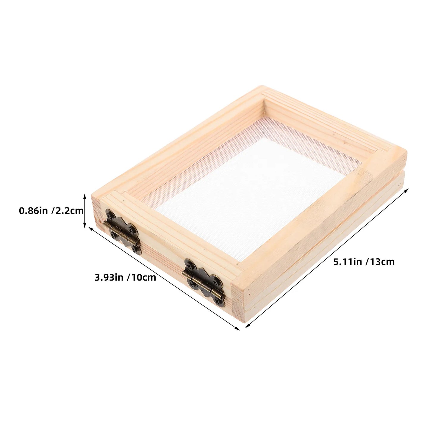 4Pcs Wooden Screen Mold for Papermaking DIY Paper Craft Frame Kit Smooth Finished Surface Safe for Kids Dried Flower Paper