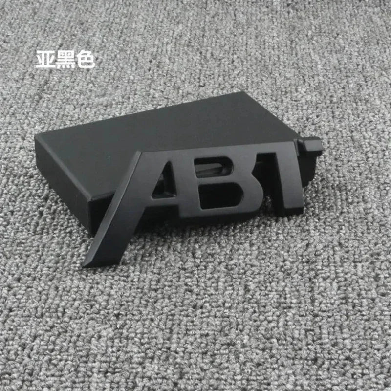 ABT-Style Gloss Black Rear Trunk Emblem - 1PCS Adhesive Badge Compatible with Audi A3/A4/A5/A6/A7/A8 & Q2/Q3/Q5/Q7 Models
