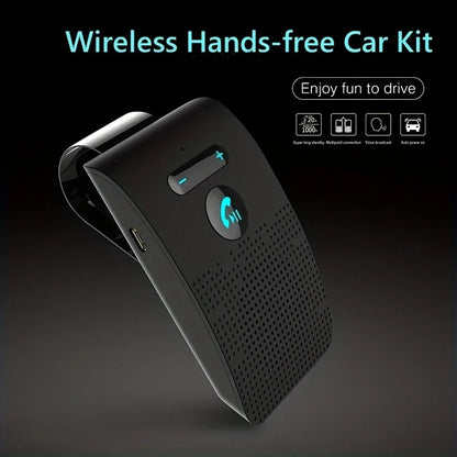 Wireless Bluetooth Hands-Free Car Kit with Sun Visor Speakerphone for Multi-Point Calls