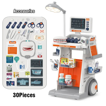Doctor Kit for Kids Pretend Doctor Nurse Playset for Toddlers Hospital Station Stethoscope Role Play Toy for Girls Boys