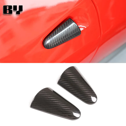 For Ferrari 458 2011-2016 black Real Carbon Fiber Car Gear Shift Window Control Panel Steering wheel Sticker Auto Accessories
