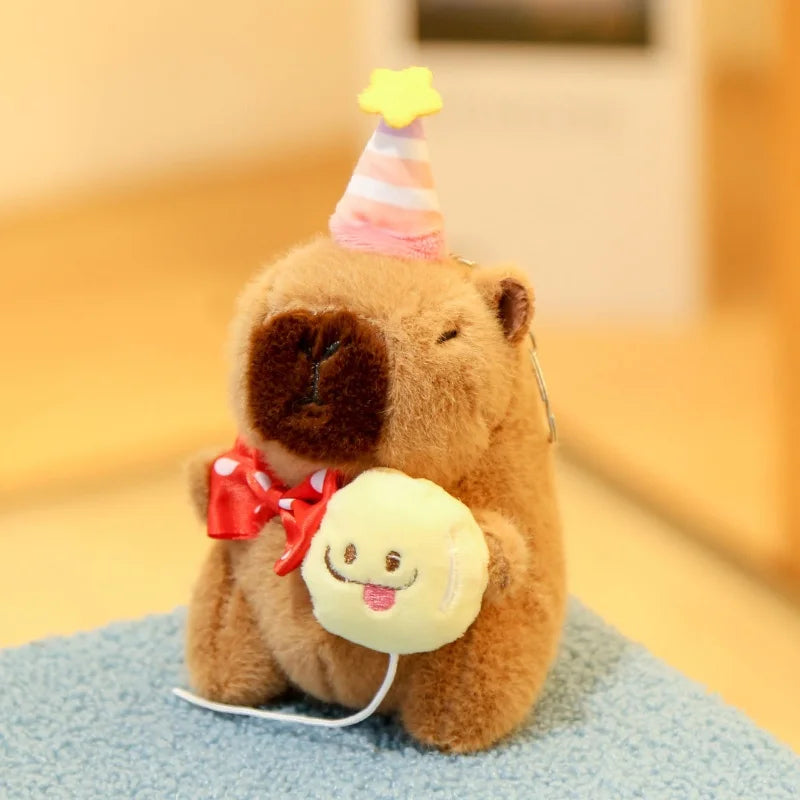 29styles Cartoon Capybara Plush Keychain Cute Stuffed Doll Toys Bag Pendant Hanging Decoration Kapila Doll Ornament Keyring Gift