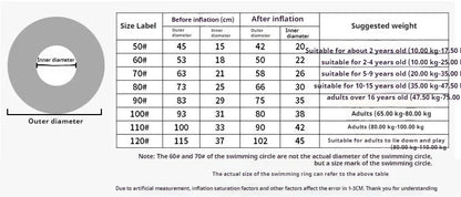 Summer Pool Inflatable Toys Cartoon Unicorn Shape Swimming Ring Toys for Kids Adults PVC Thickened  Air Beach Party Water