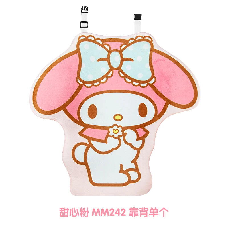 My Melody Car Seat Cushion Sweat Absorbing Plush Women's Cute Cartoon Pillow Comfortable Soft Cushion for Vehicle Seat