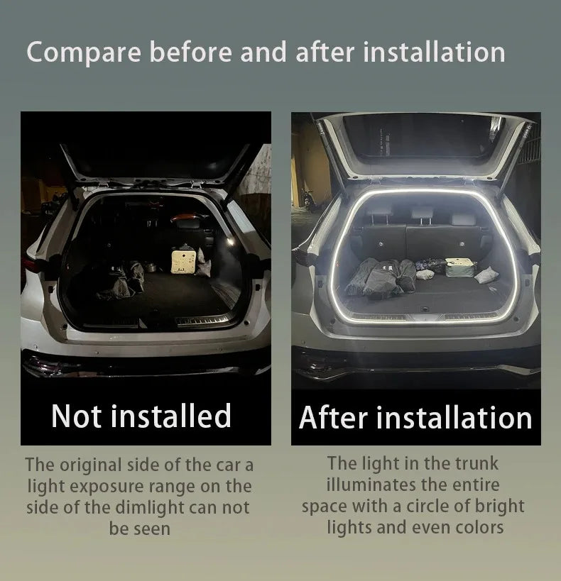 Rear Trunk LED Light Bar Strips Trunk Interior Decorative Lamp Strip Fit for Geely Coolra Monjaro Manjaro Starray Atlas Boyue L