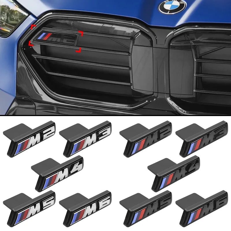For BMW M2 M3 M4 M5 M6 G01 E84 E83 G11 G07 G86 G80 E60 F39 F10 ABS Car Styling M Logo Badge Front Grille Grill Emblem Accessory