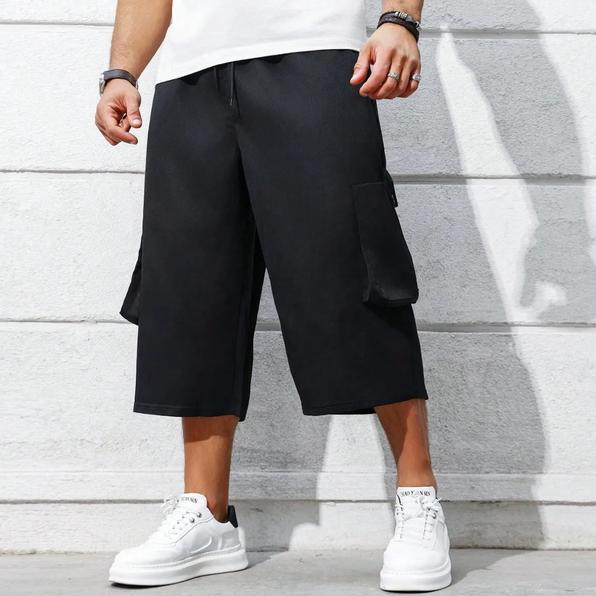 plus Size Men's Casual Fashion Work Shorts for Daily Outings Ideal Gift for Boyfriend