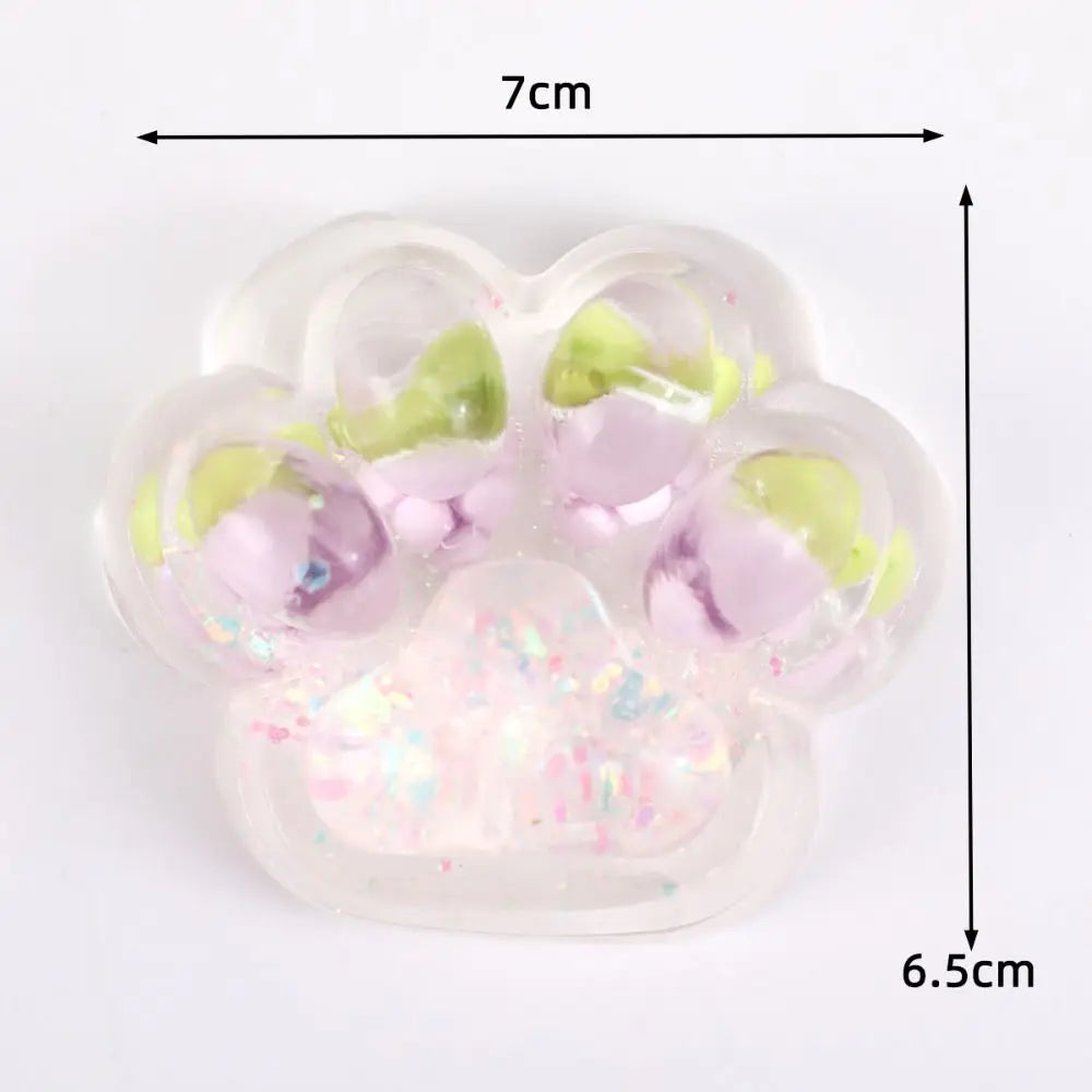 Fruit Cat Paw Squeeze Toy Kneading Soft Fruit Pinch Fidget Toy Handmade Cat Paw Slow Rebound Decompression Toy Children Gifts