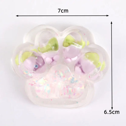 Fruit Cat Paw Squeeze Toy Kneading Soft Fruit Pinch Fidget Toy Handmade Cat Paw Slow Rebound Decompression Toy Children Gifts