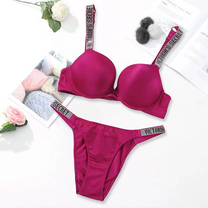V Soft Versatile Shapewear Sexy Lingerie Bra and Panty Set Push Up Women's Fashion Lingerie Set Sexy Breathable