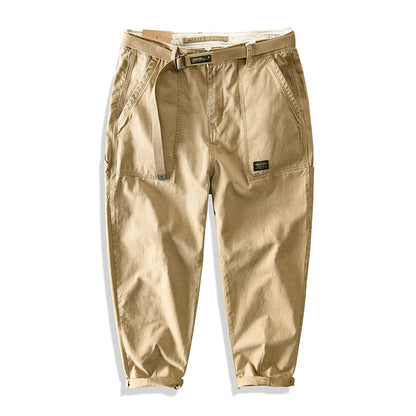 Yu Wenle Amekaji Trendy Versatile Workwear Pants Men American Retro Trousers Fashion Cargo Pants Man Straight Casual Baggy Pants
