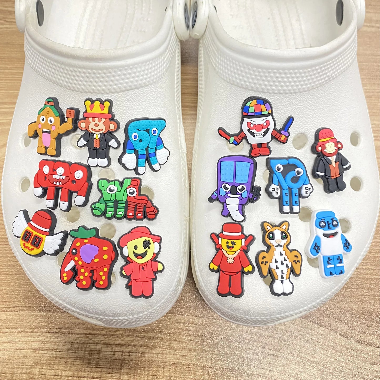 15-100pcs Steal Catch the Brainrot Series for Shoe Charms PVC DIY Shoe Accessories for Classic Clog Shoe Decoration Kids Gifts