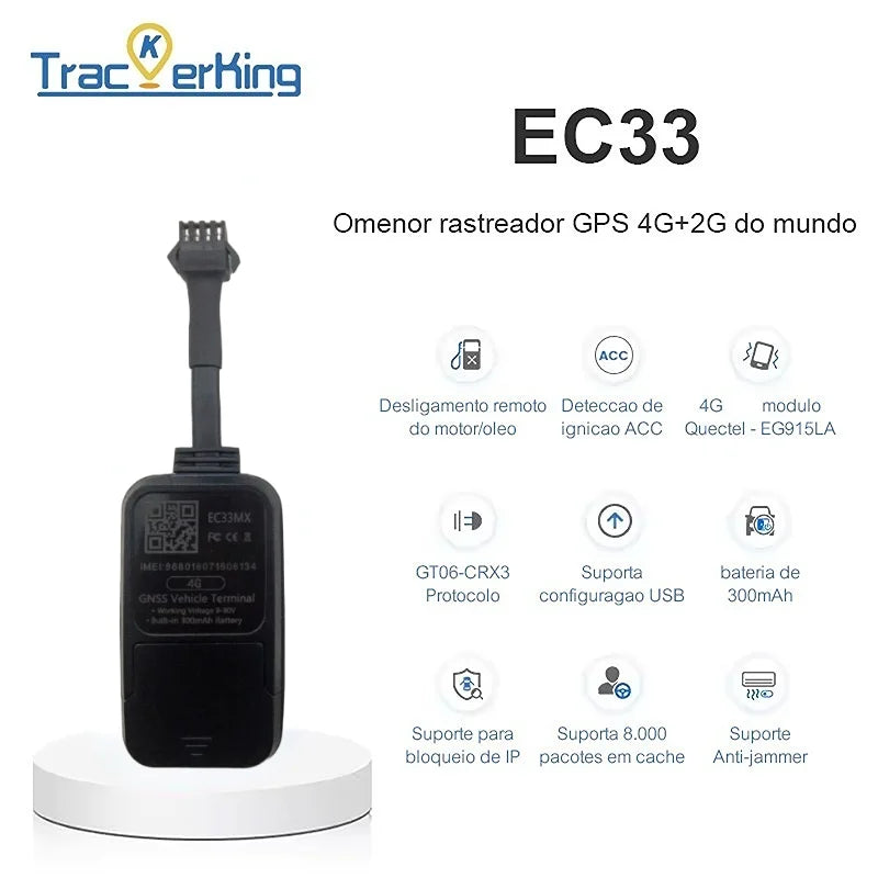 EC33 PURA 4G GPS tracker 3pcs TrackerKing GPS Rastreador 300mah battery With Acc Alarm GPS GSM SMS Locato