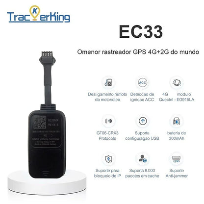 EC33 PURA 4G GPS tracker 3pcs TrackerKing GPS Rastreador 300mah battery With Acc Alarm GPS GSM SMS Locato