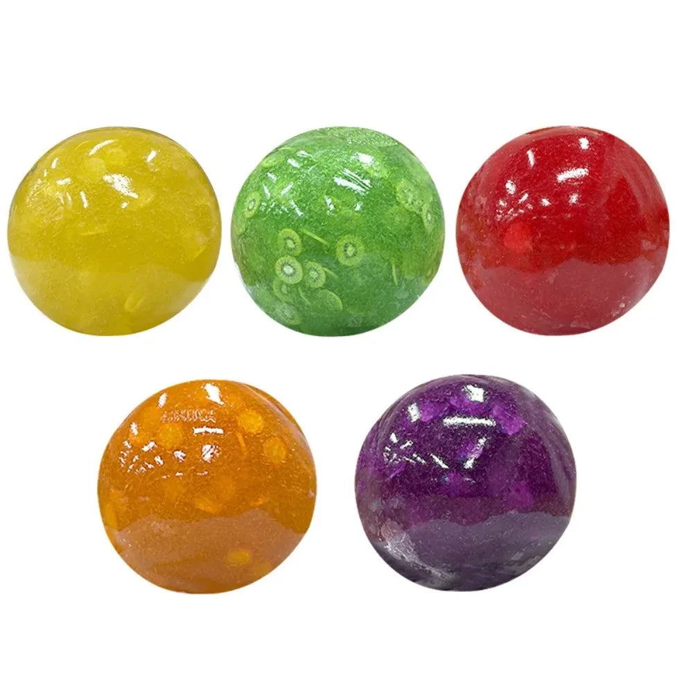 New Product Fruit Smoothie Extrusion Sound Control Series Plastic Decompression Toy Fruit Sugar Smoothie Ball To Relieve Anxiety