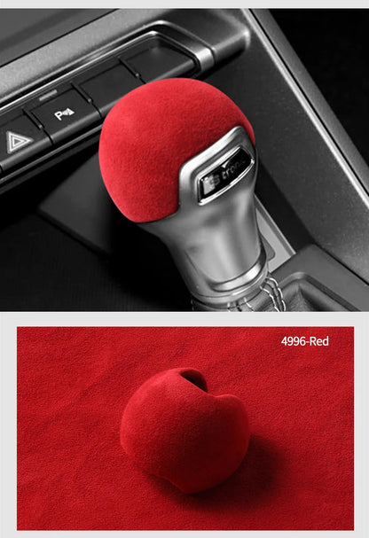 For Audi A3 Q2L S3 TT Sport Gear Shift Knob Boot Cover Trim Sticker Made of Alcantara Car Premium Interior Tuning Accessories