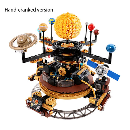 946PCS Electric Solar System Planetarium MOC Building Blocks DIY STEM Educational Home Decor Toy Kids Birthday Gift