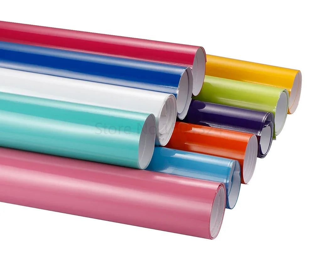 30/10x100cm Car Bright Glossy Vinyl Film Auto Car Stickers Decal Waterproof Shiny Gloss Auto Car Motorcycle Truck Wrapping Foil