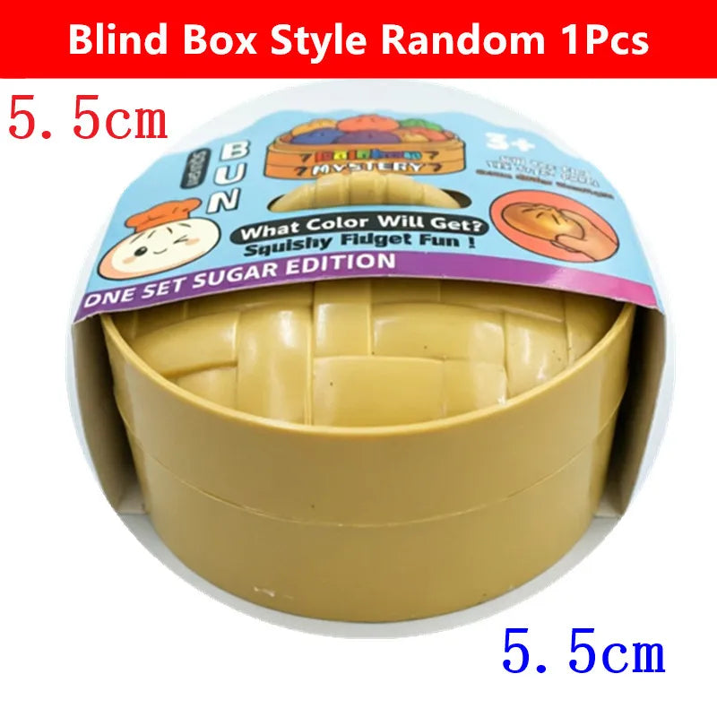 5.5/8.5cm Stress 1-12Pcs Dumpling Squash Toy Dampaline Squishy with Box Dumplings Sensory Squeeze Toy for  Relief Gift Birthday