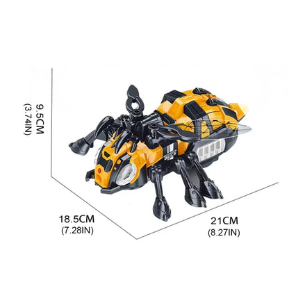 Electric Mechanical Bee Toy Featuring A Simulated Spray Function Crawling Action With Lights And Music Toys for Boys Kids Gifts