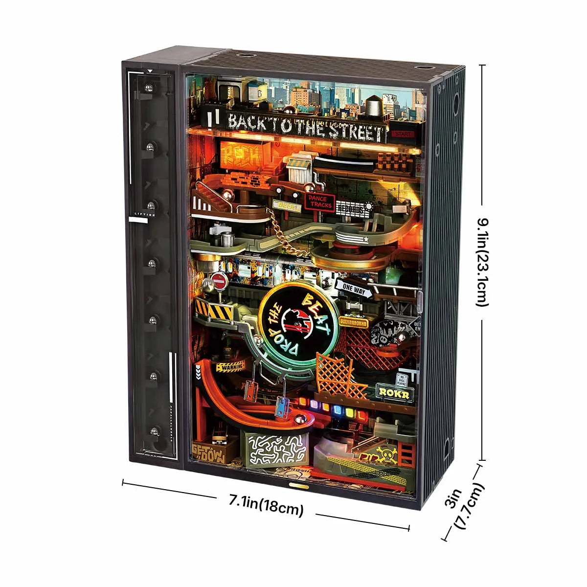 Robotime Rokr Marble Run Model Kits Hip-hop Street Gaming Decor Desk Decoration Parallel World MR03S 134pcs For Adult
