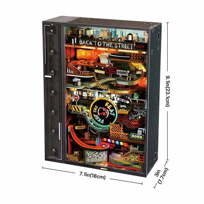 Robotime Rokr Marble Run Model Kits Hip-hop Street Gaming Decor Desk Decoration Parallel World MR03S 134pcs For Adult